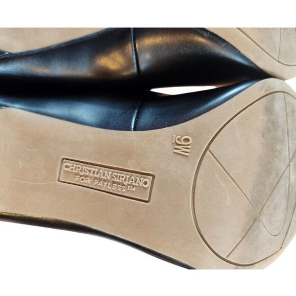 Christian Siriano for payless black heels sz 9 pointed toe pump shoe - Picture 13 of 14